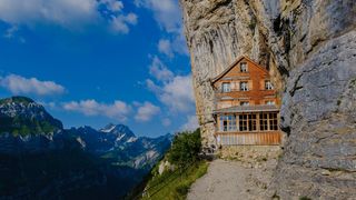 Berggasthaus Äscher in den Bergen im Appenzellerland