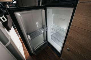 Refrigerator in CamperBoys Travel Van 