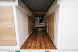 Under bed storage in CamperBoys Travel Van 