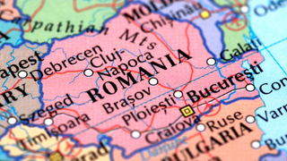 Diese Karte zeigt den Weg der Reise durch Rumänien