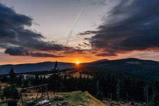Tschechien Natur bei Sonnenuntergang