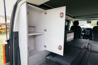 Parts of the storage space in the interior of the Pössl Campstar 