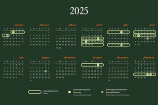 Public Holidays 2025