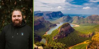 Tim (Process Manager) und die Natur Südafrikas. 